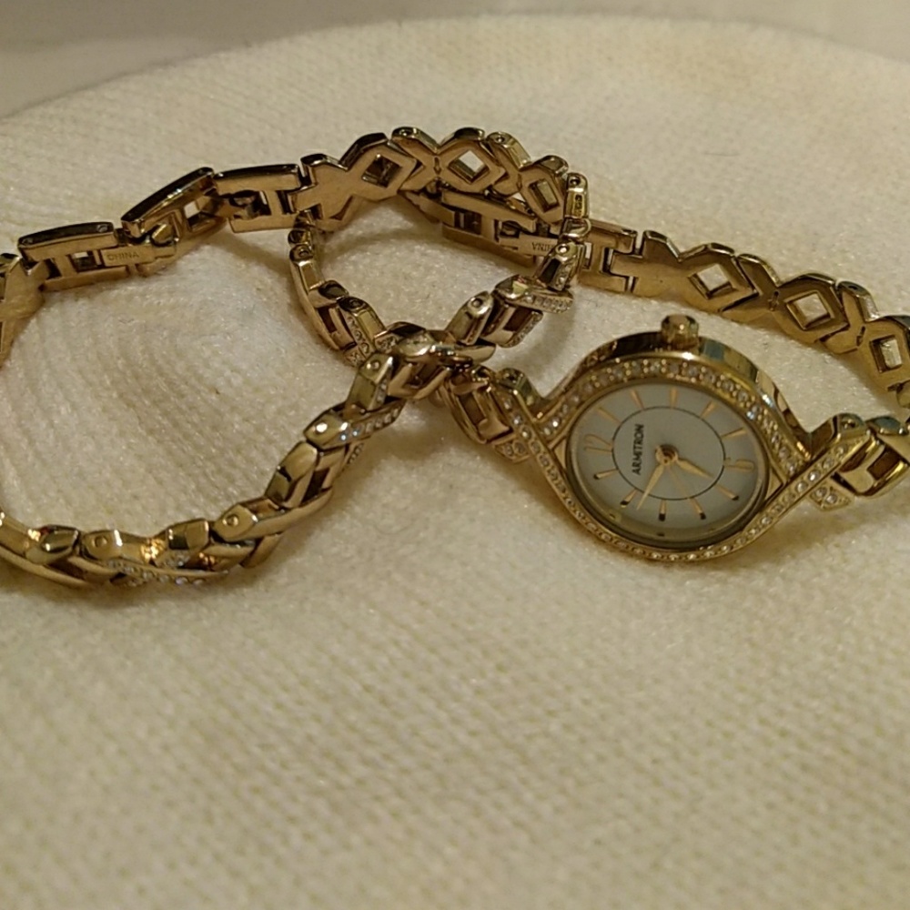 Watch and bracelet set...gold